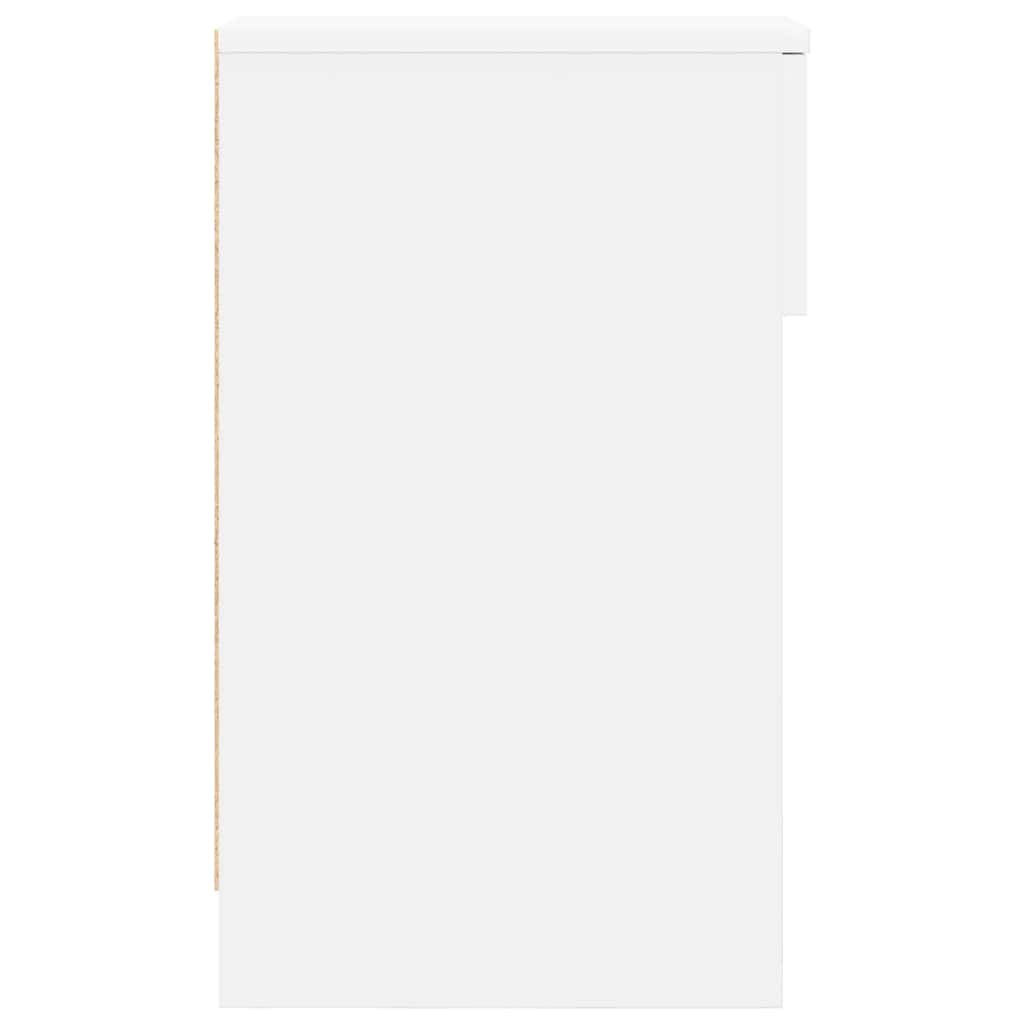 Bedside Cabinet with Drawer White 20x36x60 cm